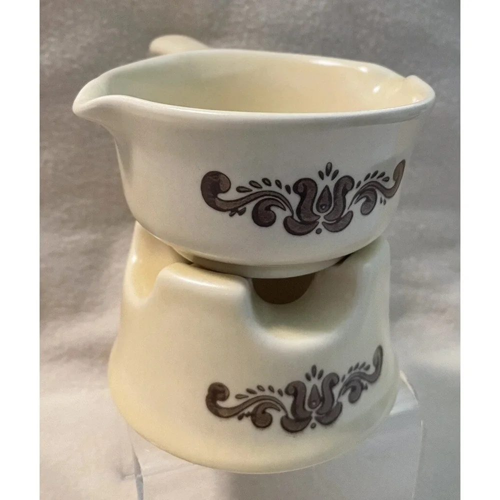 Pfaltzgraff Village Butter Melter Sauce, Syrup, Wax Warmer Ceramic Kitchen Home
